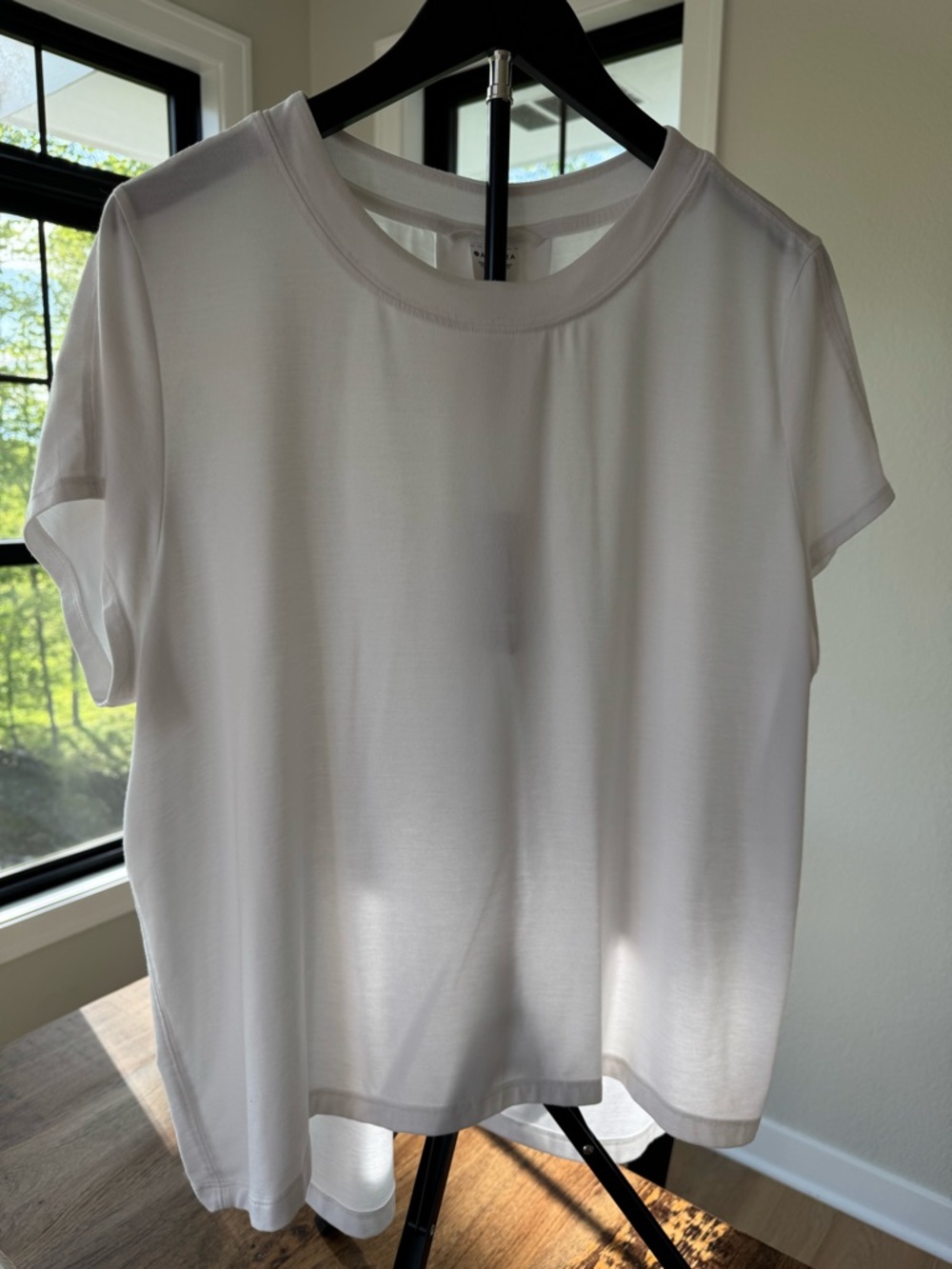 Athleta White Short-Sleeve Crew Tee